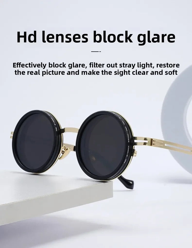 New Summer Manual ND9 Gear Rotating Adjustable Brightness Sunglasses Polarized Sun Protection and UV400 Protection Sunglasses