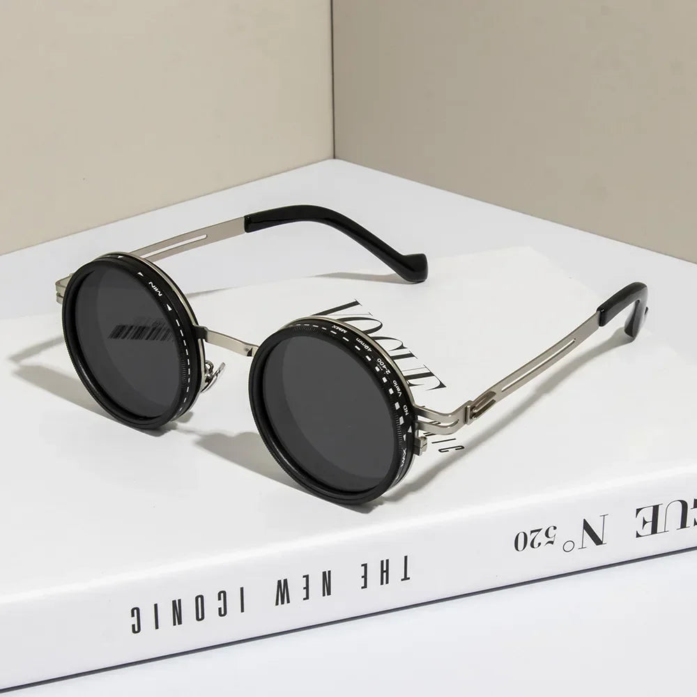 New Summer Manual ND9 Gear Rotating Adjustable Brightness Sunglasses Polarized Sun Protection and UV400 Protection Sunglasses
