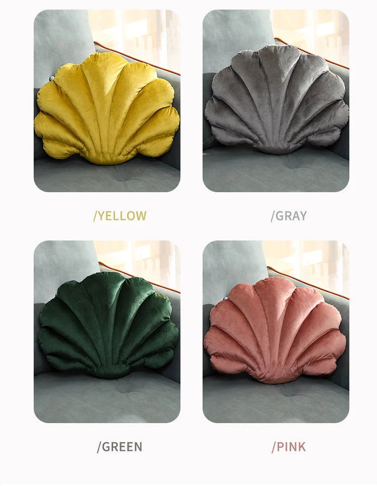 Dutch Velvet Shell Cushion Light Luxury INS Solid Color Pillow for Home Sofa with Skin-friendly and Waist-supporting Design