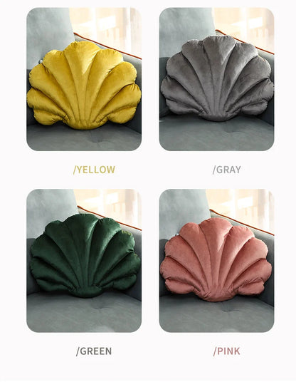 Dutch Velvet Shell Cushion Light Luxury INS Solid Color Pillow for Home Sofa with Skin-friendly and Waist-supporting Design