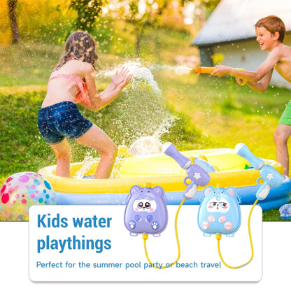 Children Backpack Water Gun Toys Summer Water Gun Outdoor Beach Water Gun Toys Parent-Child Interaction Fight Water Gun Toy Gift