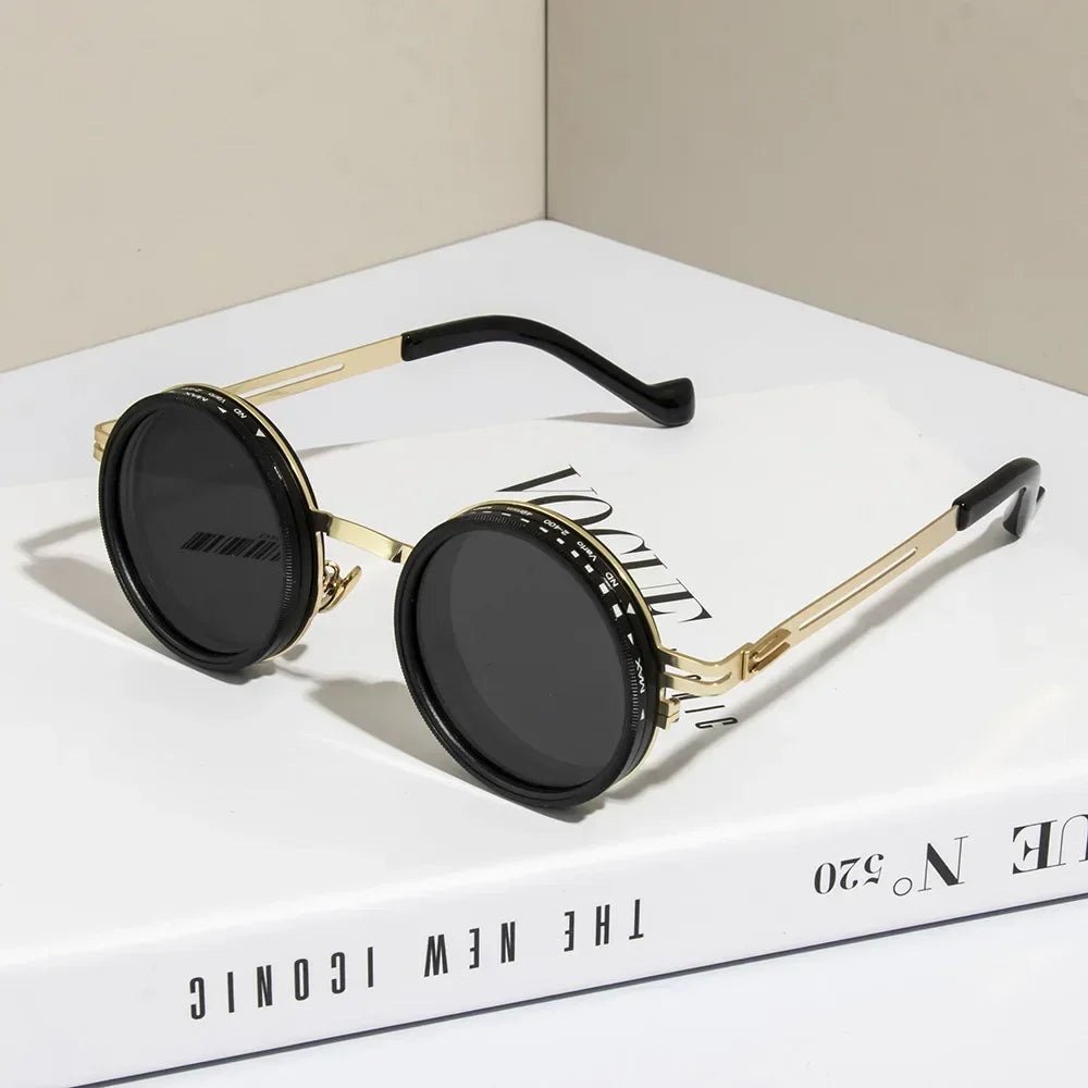 New Summer Manual ND9 Gear Rotating Adjustable Brightness Sunglasses Polarized Sun Protection and UV400 Protection Sunglasses