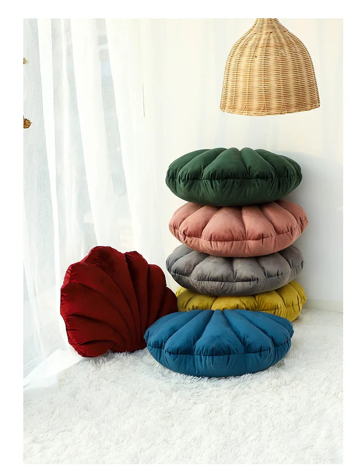 Dutch Velvet Shell Cushion Light Luxury INS Solid Color Pillow for Home Sofa with Skin-friendly and Waist-supporting Design