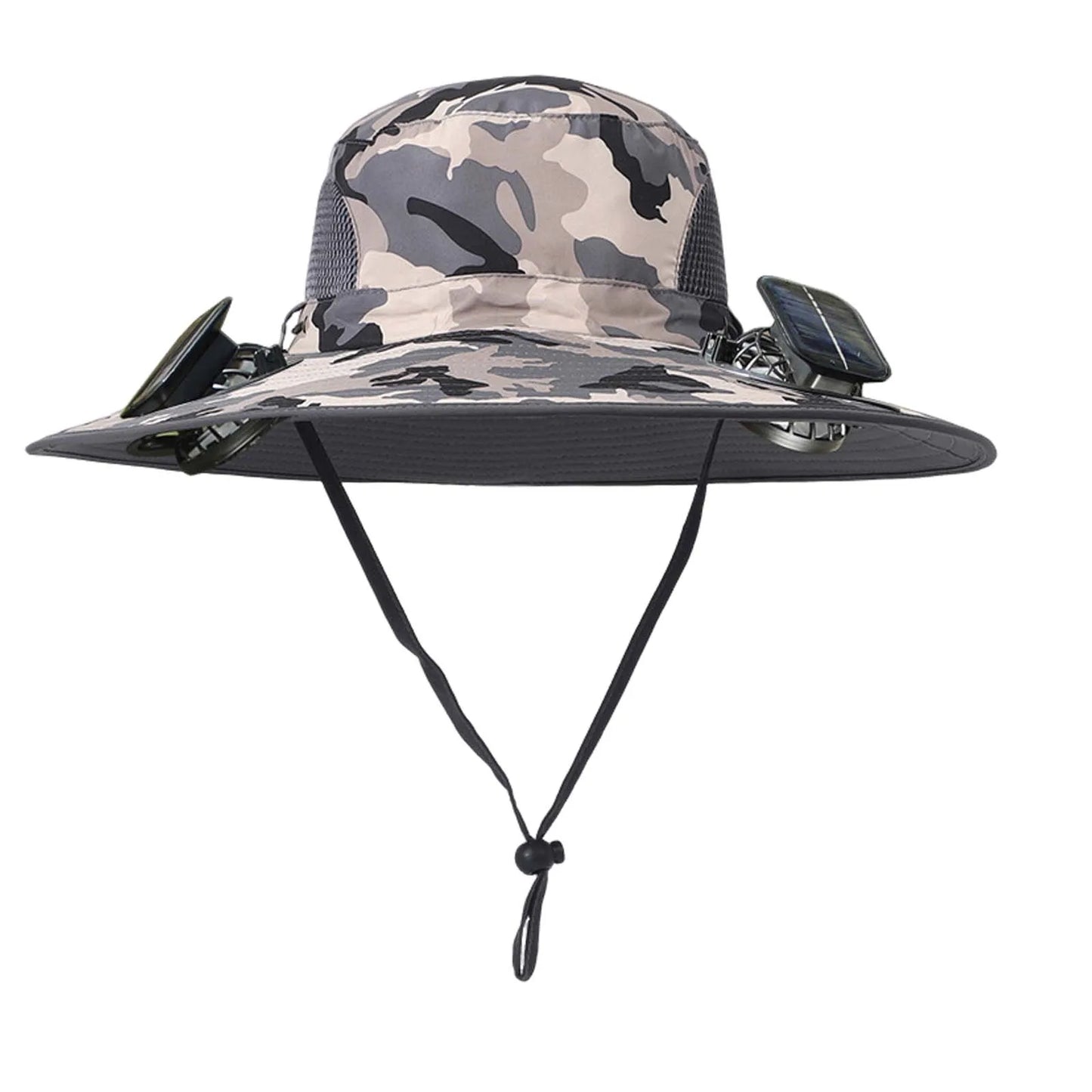 Solar Fan Hat For Men Summer Outdoor Working Fishing Sunshade Fisherman Hat Mens Solar Usb Charging Powered Visors Wide Brim Hat