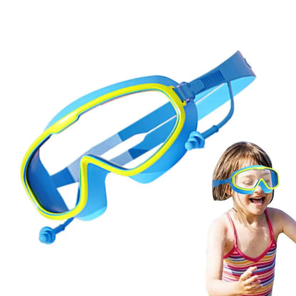 Kids Swim Goggles Continuous Swimming Glasses Anti-Fog Kids Goggles No Leakage Swim Glasses for More Than 3 Years Old Teens
