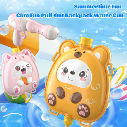 Children Backpack Water Gun Toys Summer Water Gun Outdoor Beach Water Gun Toys Parent-Child Interaction Fight Water Gun Toy Gift