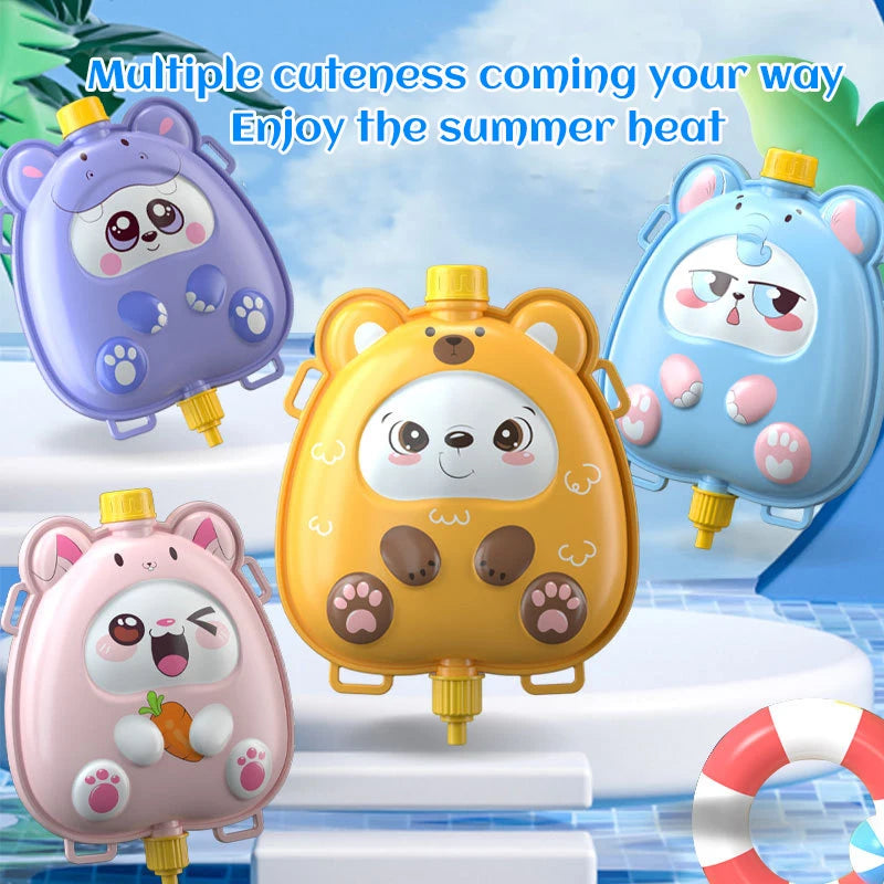 Children Backpack Water Gun Toys Summer Water Gun Outdoor Beach Water Gun Toys Parent-Child Interaction Fight Water Gun Toy Gift