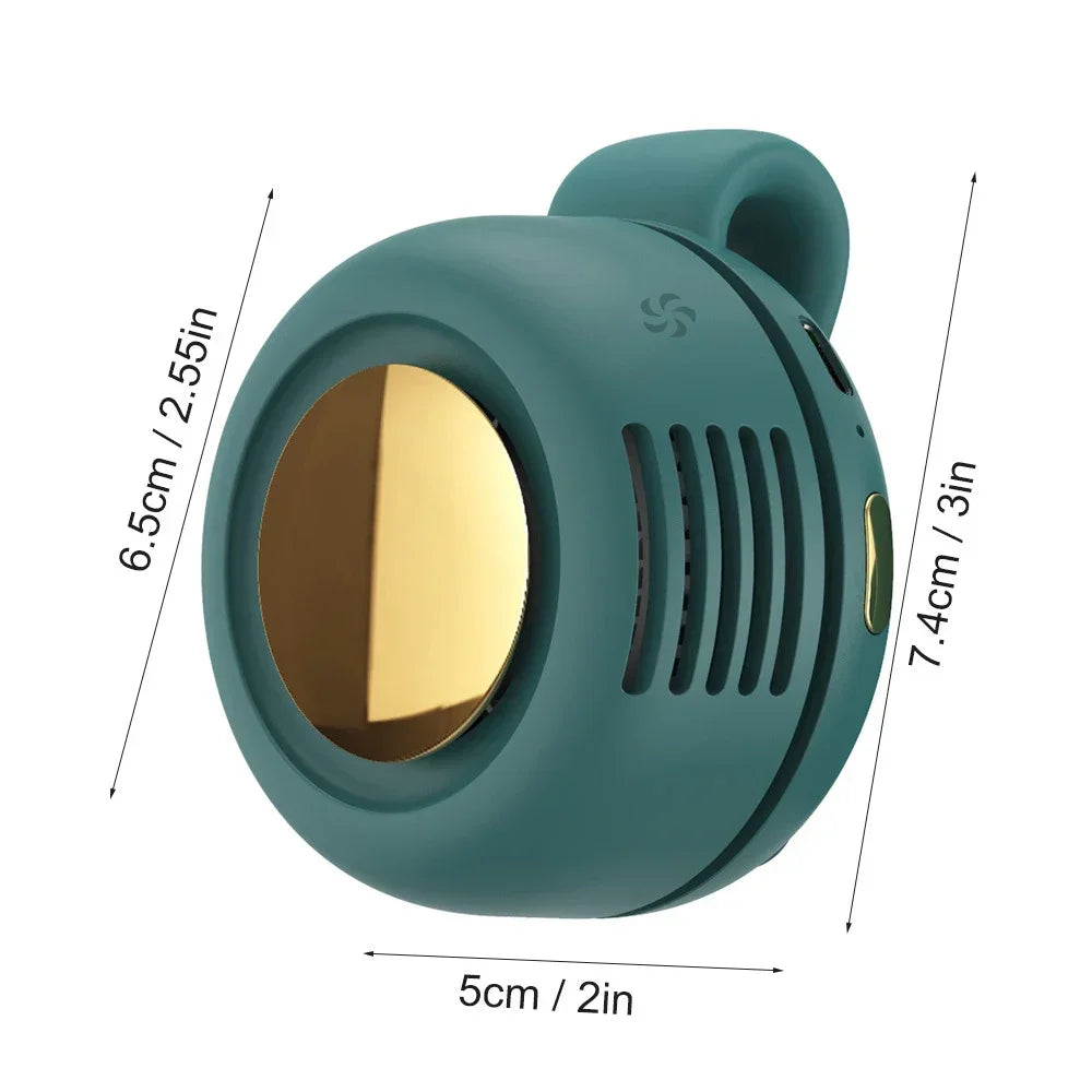 Portable Fan Mini Handheld Rechargeable Bladeless Electric Fan Clip Waist Fan Suitable for Outdoor Ventilation Desktop Small Fan