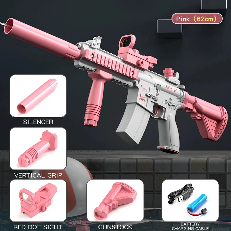M416 Water Gun Fully Automatic Shooting Toy Summer M416 Water Gun Battle Beach Outdoor Entertainment Children's and Adult Toys