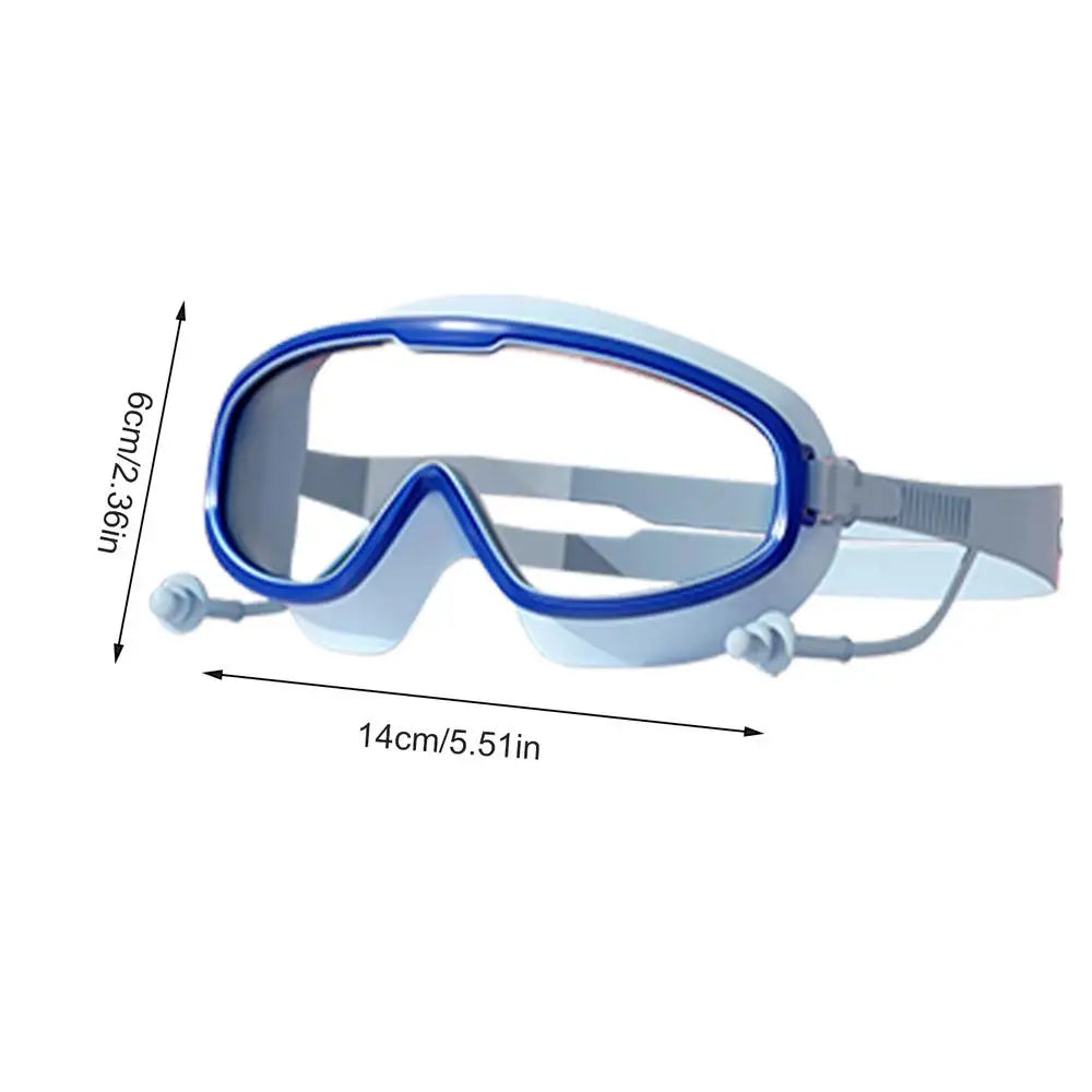 Kids Swim Goggles Continuous Swimming Glasses Anti-Fog Kids Goggles No Leakage Swim Glasses for More Than 3 Years Old Teens