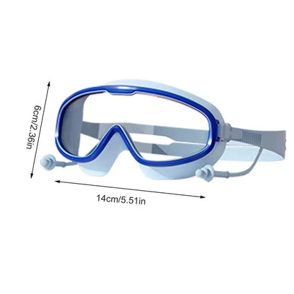 Kids Swim Goggles Continuous Swimming Glasses Anti-Fog Kids Goggles No Leakage Swim Glasses for More Than 3 Years Old Teens