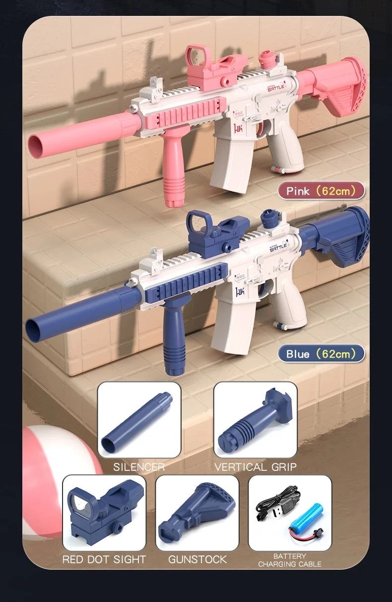 M416 Water Gun Fully Automatic Shooting Toy Summer M416 Water Gun Battle Beach Outdoor Entertainment Children's and Adult Toys