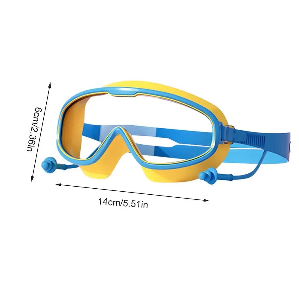Kids Swim Goggles Continuous Swimming Glasses Anti-Fog Kids Goggles No Leakage Swim Glasses for More Than 3 Years Old Teens