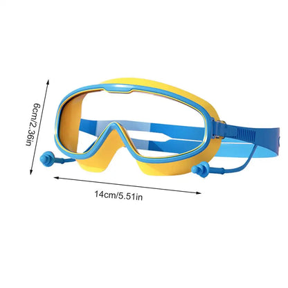 Kids Swim Goggles Continuous Swimming Glasses Anti-Fog Kids Goggles No Leakage Swim Glasses for More Than 3 Years Old Teens