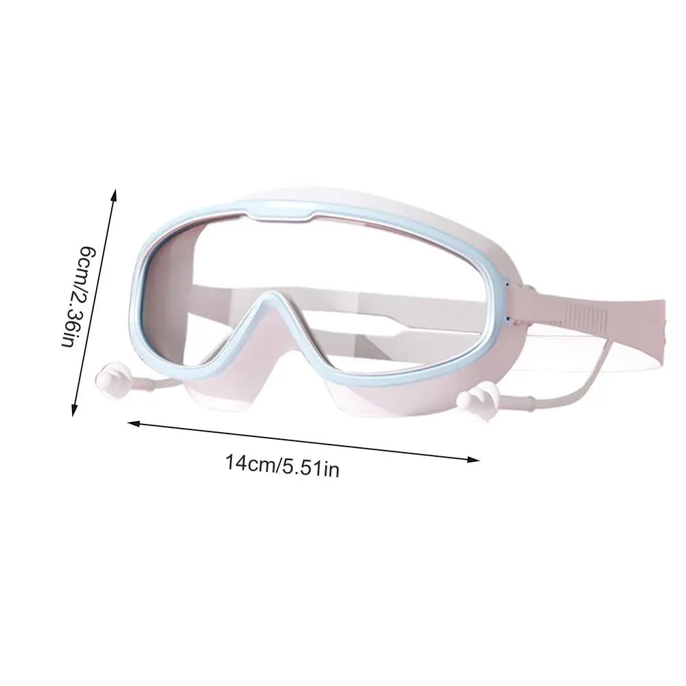 Kids Swim Goggles Continuous Swimming Glasses Anti-Fog Kids Goggles No Leakage Swim Glasses for More Than 3 Years Old Teens
