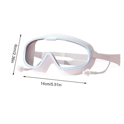 Kids Swim Goggles Continuous Swimming Glasses Anti-Fog Kids Goggles No Leakage Swim Glasses for More Than 3 Years Old Teens