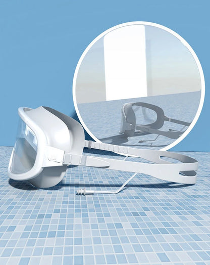 Adult male and female professional swimming goggles with nose clip earplugs plating waterproof anti-fog myopia goggles