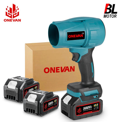 ONEVAN 200M/S Brushless Electric Turbo Fan Blowers 2000W Cordless Jet Fan Snow Leaf Dust Air Blowing Tool Fit 18V Battery