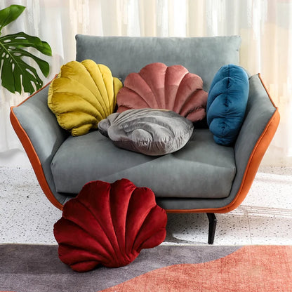 Dutch Velvet Shell Cushion Light Luxury INS Solid Color Pillow for Home Sofa with Skin-friendly and Waist-supporting Design