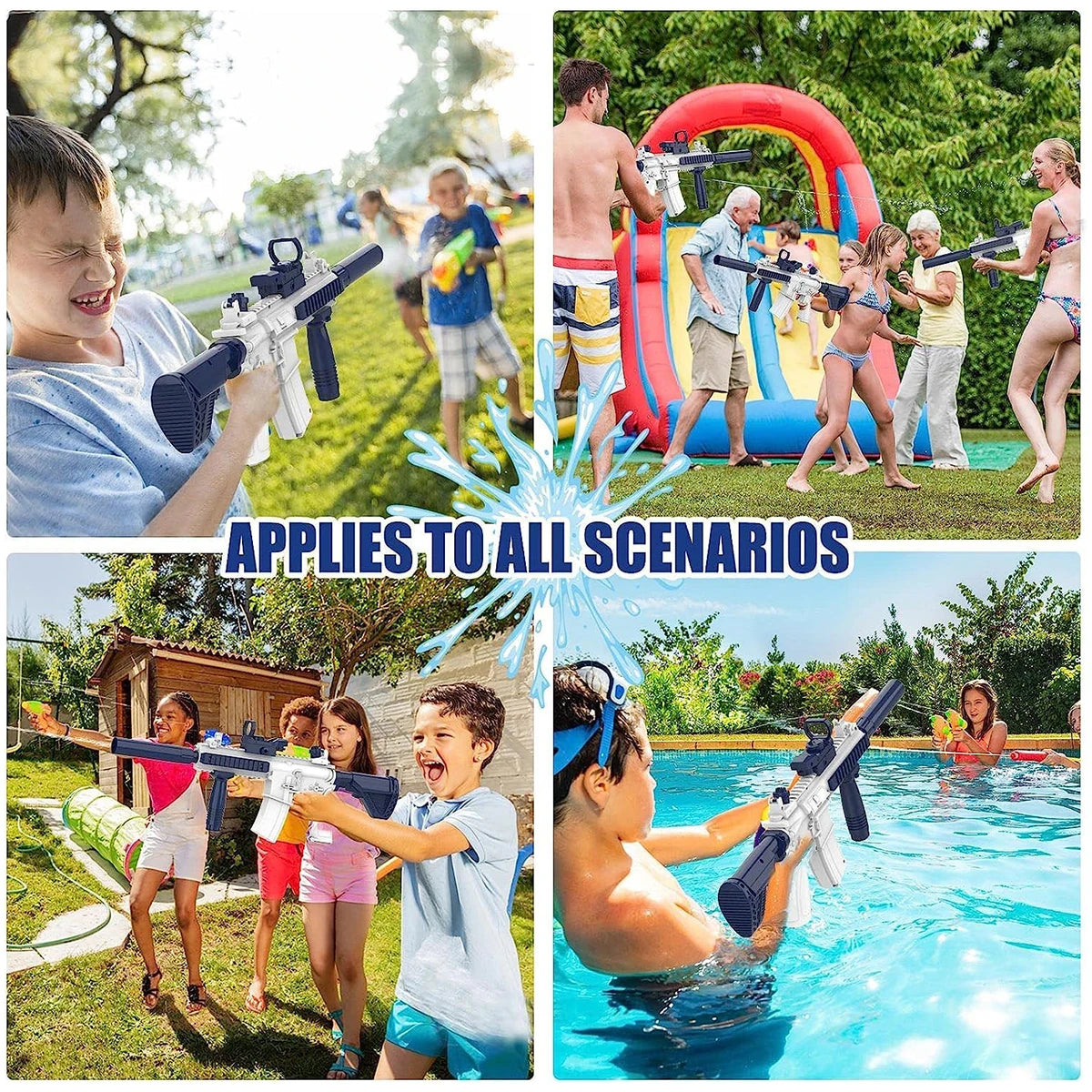 M416 Water Gun Fully Automatic Shooting Toy Summer M416 Water Gun Battle Beach Outdoor Entertainment Children's and Adult Toys