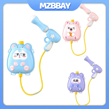 Children Backpack Water Gun Toys Summer Water Gun Outdoor Beach Water Gun Toys Parent-Child Interaction Fight Water Gun Toy Gift