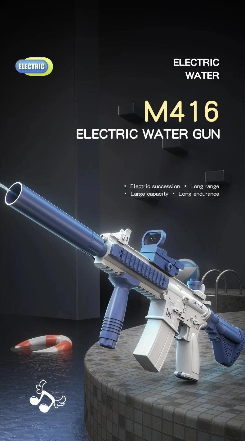 M416 Water Gun Fully Automatic Shooting Toy Summer M416 Water Gun Battle Beach Outdoor Entertainment Children's and Adult Toys